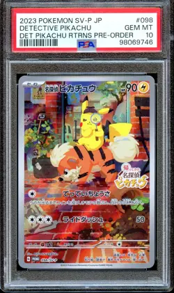 PSA 10 Detective Pikachu 098/SV-P Pre-Order Promo Japanese Pokemon Card GEM MINT - Image 1