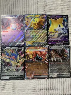 JUMBO Pokemon Oversized 6 Card Lot Mewtwo, Zapdos, Zacian, Jirachi, Ursurluna - Image 1