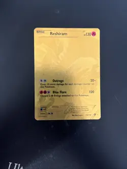 Reshiram 114/113 Legendary Treasures Gold Secret Rare Full Art Holo Pokemon Card - Image 2