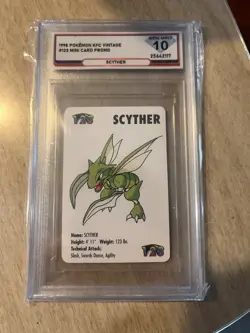 Graded 1998 KFC Promo Mini Pokemon Card Lot - DSG8 Charizard & DSG10 Scyther - Image 2