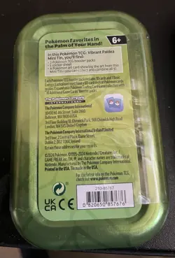 Pokemon TCG - Vibrant Paldea Mini Tin - 2 Booster Packs/Sticker Sheet/Art Card - Image 2