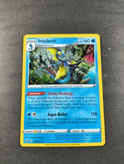 Pokemon Sword & Shield Inteleon Cosmos Holo Rare Card 058/202 LP - Image 1