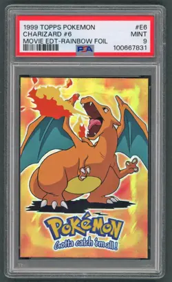 Pokemon Cards - PSA 9 Charizard E6 - Topps Movie Rainbow Foil - MINT - PSA9 - Image 1