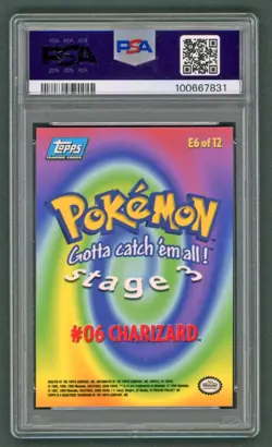 Pokemon Cards - PSA 9 Charizard E6 - Topps Movie Rainbow Foil - MINT - PSA9 - Image 2
