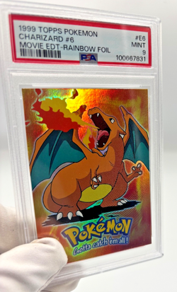 Pokemon Cards - PSA 9 Charizard E6 - Topps Movie Rainbow Foil - MINT - PSA9 - Image 3