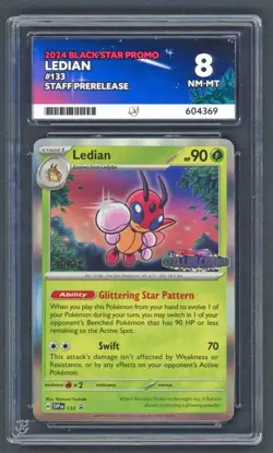 Pokemon Cards - ACE 8 Ledian 133 - STAFF PreRelease Promo - NM-MT - PSA BGS CGC - Image 1
