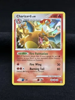 Pokemon Charizard LV.60 Platinum Arceus Cracked Ice Holo Rare Card 1/99 - Image 1