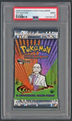 Pokemon Cards - PSA 9 1st Edition Blaine Gym Challenge Booster Pack - MINT PSA9 - Image 1