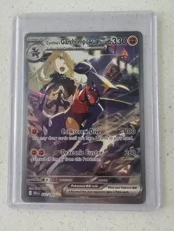 Pokemon TCG Cynthia's Garchomp EX Holo Card 232/182 Sv10: Destined Rivals NM - Image 1