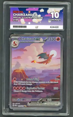 Pokemon Cards - ACE 10 Charizard EX 199/165 - 151 SIR - GEM MINT - PSA BGS CGC - Image 1