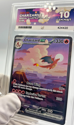 Pokemon Cards - ACE 10 Charizard EX 199/165 - 151 SIR - GEM MINT - PSA BGS CGC - Image 5