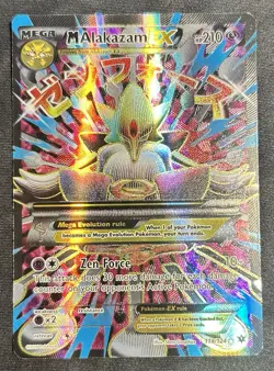 Pokemon Mega M Alakazam EX Full Art Holo Card 118/124 XY Fates Collide - Image 1
