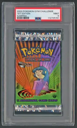 Pokemon Cards - PSA 9 1st Edition Gym Challenge Sabrina Booster Pack - MINT PSA9 - Image 1