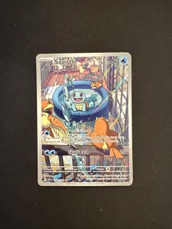 Pokemon TCG Squirtle Stellar Crown Illustration Card 148/142, - Image 1