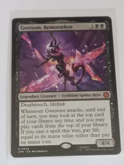 MTG Gwenom Remorseless Regular Rare Marvel Spider-Man 2025 - Image 1