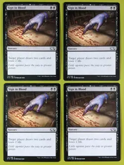 Sign in Blood x4 M15 Magic 2015 4x Playset Magic the Gathering MTG - Image 1