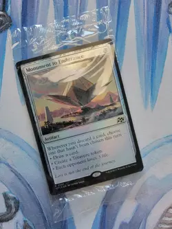 MTG Monument to Endurance FOIL PRERELEASE **NM** Aetherdrift - Image 1