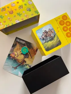 MTG Final Fantasy Chocobo Bundle Click Wheel, Empty Foil Deck Box, Tokens - Image 1