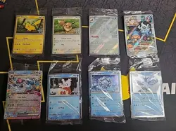 Pokemon SEALED Promo Lot - All 8 2025 Stamped Snowflake Pikachu Eevee Glaceon ex - Image 1