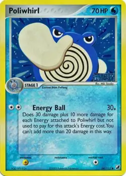 1x Pokemon Unseen Forces Poliwhirl - 68/115 - Common - Reverse Holo, Damaged - Image 1
