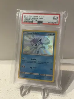 Hidden Fates SV8 Alolan Vulpix Holo PSA 9 Pokemon - Image 1