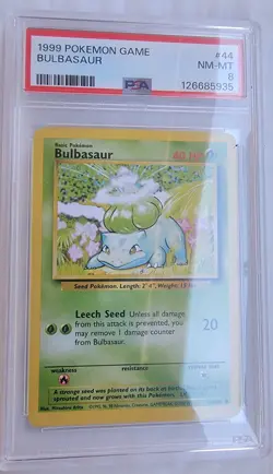 Bulbasaur PSA 8 - 1999 POKEMON BASE SET UNLIMITED #44/102 - Image 2