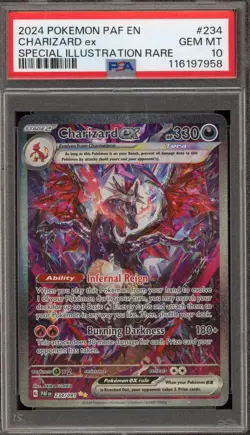 Pokemon Charizard ex Paldean Fates Special Illustration Rare #234 PSA 10 - Image 1