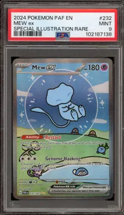 Pokemon Mew ex Paldean Fates Special Illustration Rare #232 PSA 9 Mint - Image 1