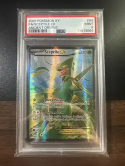 2015 POKEMON XY ANCIENT ORIGINS #84 FULL ART/SCEPTILE EX PSA 9 - Image 1