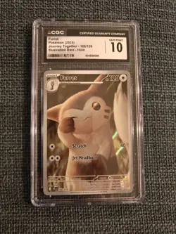 Pokemon Journey Together Furret 168/159 Illustration Rare CGC Gem Mint 10 - Image 1