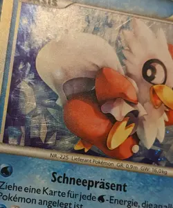 Pokemon TCG Delibird 39/123 Snowflake Stamp German Holiday 2010 Cosmos Holo - Image 4
