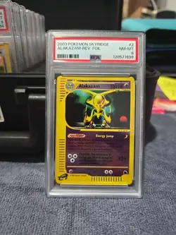 Pokemon Alakazam Skyridge Reverse Holo Rare #2 PSA 8 - Image 1