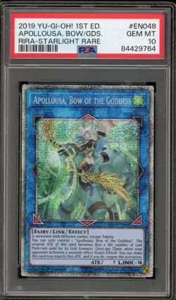 Yu-Gi-Oh! Apollousa Bow of the Goddess 1st Ed Starlight Rare RIRA-EN048 PSA 10 - Image 1