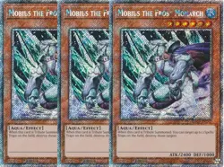 Yu-Gi-Oh! 3x Mobius the Frost Monarch RA03-EN142 Platinum Secret Rare Playset - Image 1