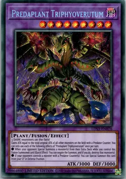 Yugioh Predaplant Triphyoverutum LDS3-EN076 Limited Edition Secret Rare NM - Image 1