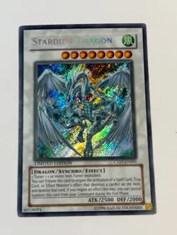 Yugioh Stardust Dragon CT05-EN001 Secret Rare Promo NM - Image 1