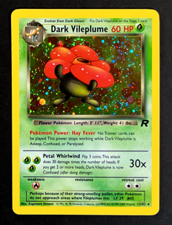 2000 Pokemon DARK VILEPLUME Team Rocket HOLO Foil Rare Set Card 13/82 SWIRL EX - Image 5