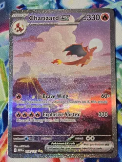 Pokemon TCG Charizard EX Card 199/165 Sir Scarlet & Violet 151 English NM - Image 1