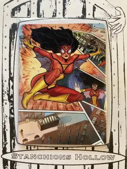 MTG Spider-Woman, Stunning Savior Art Card (Gold-Stamped Planeswalker Symbol) - Image 1