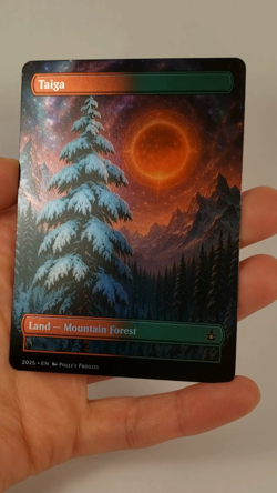 Taiga FOIL Original Dual Land Proxy Card with Custom SPACE Fantasy Art Design - Image 2