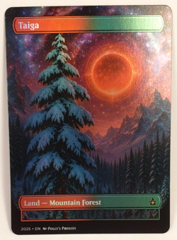 Taiga FOIL Original Dual Land Proxy Card with Custom SPACE Fantasy Art Design - Image 3