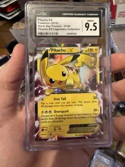 Pikachu EX XY84 CGC 9.5 2015 Black Star Promo Pokemon Card *slab Scuffs* - Image 1