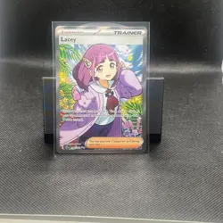 Pokemon TCG Stellar Crown Lacey Full Art Ultra Rare Holo Trainer Card 166/142 - Image 1