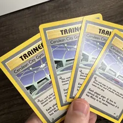 Cerulean City Gym Trainer 108/132 Gym Heroes Pokemon Card English 4x - Image 3
