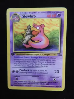 1st Edition Slowbro Non-Holo WOTC Pokemon Card 43/62 Fossil Set 1999 Wizards - Image 1