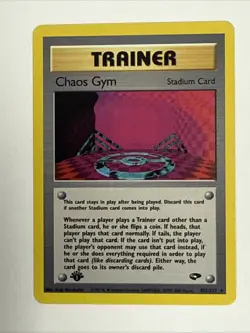 Chaos Gym 102/132 Gym Challenge 1st Ed Non Holo Trainer Pokemon Card -LP - Image 1