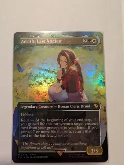 Aerith, Last Ancient (Borderless) (Chocobo Track Foil) MTG Magic Final Fantasy - Image 1