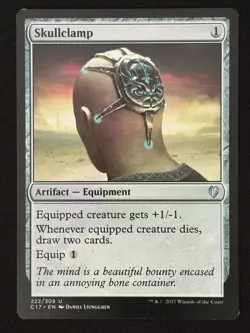 1x MTG Skullclamp - Commander 2017 (C17) #222 - Magic the Gathering - Image 1