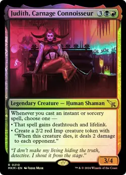 Foil Judith, Carnage Connoisseur [Murders at Karlov Manor] MTG - Image 1