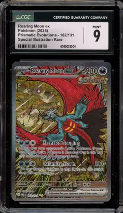 Pokemon Roaring Moon ex Prismatic Evolutions Spec. Illustration Rare #162 CGC 9 - Image 1